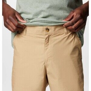 COLUMBIA NWT MENS WASHED OUT SHORTS DARK KHAKI SIZE 42 10" INSEAM 100% COTTON